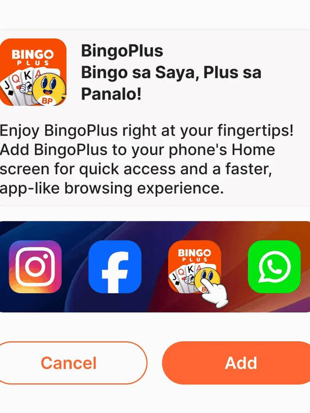 📲 Add BingoPlus to Your Home Screen!