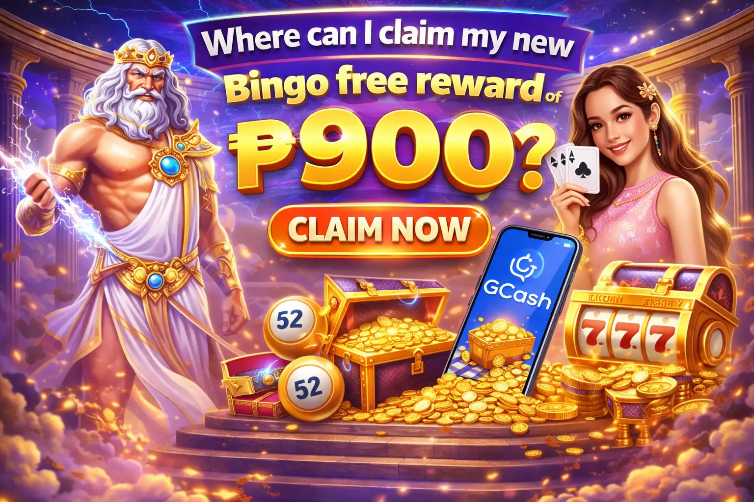 Where can I claim my new Bingo free reward of ₱ 900