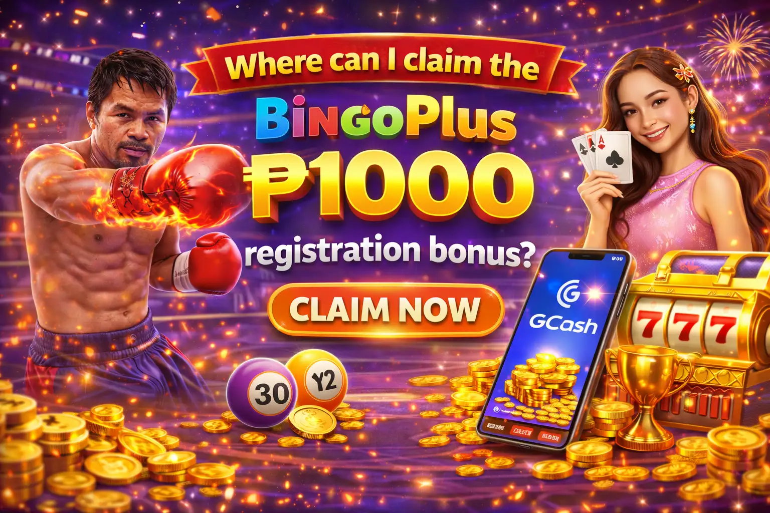 Where can I claim the BingoPlus ₱1000 registration bonus