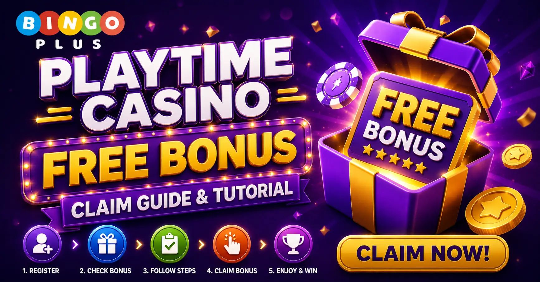 PlayTime Casino Free Bonus Claim Guide & Tutorial