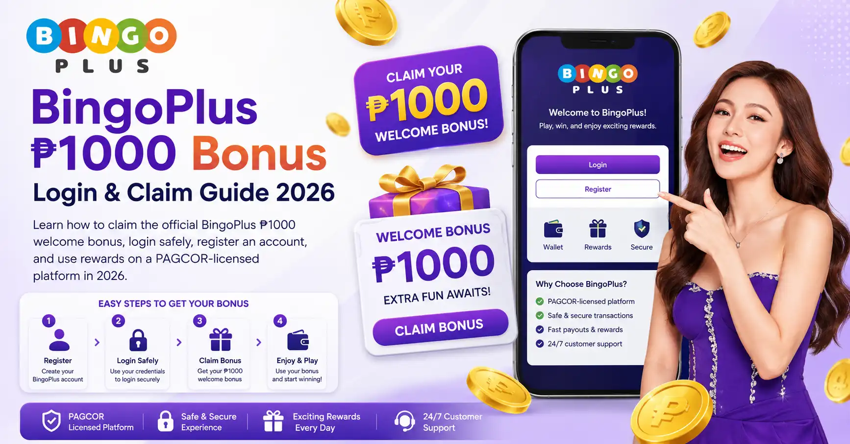 BingoPlus ₱1000 Bonus Login Claim Guide 2026