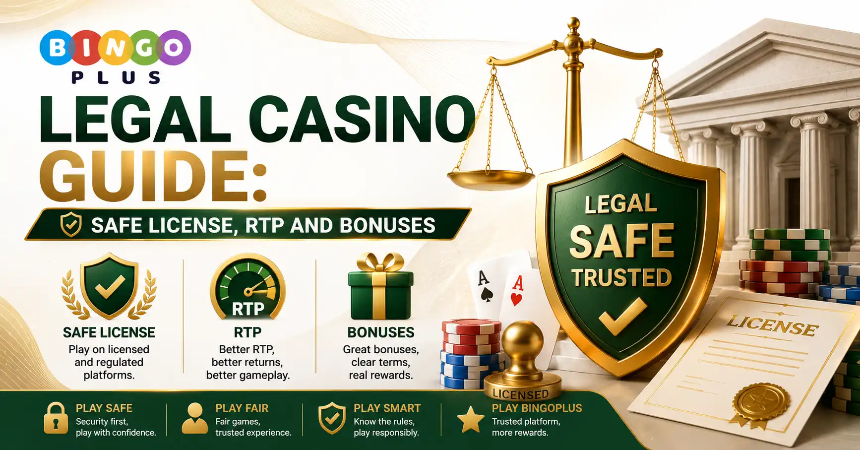 Legal Casino Guide Safe License, RTP and Bonuses